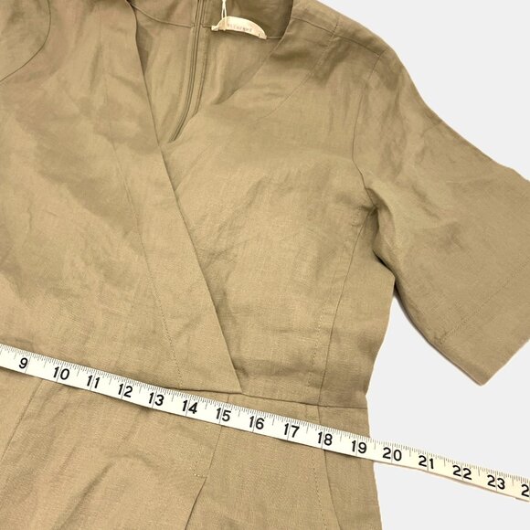 EVERLANE Linen Wrap Cross Front Jumpsuit - Picture 12 of 15
